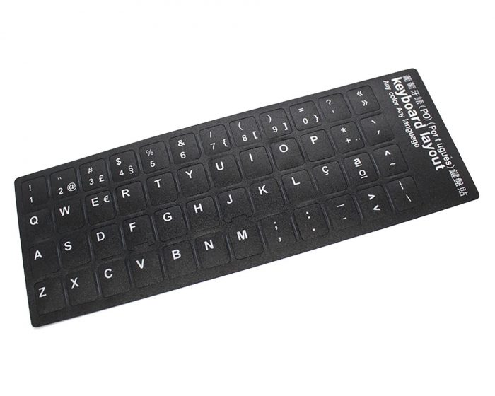 PEGATINA PARA CONVERTIR TECLADO EN IDIOMA PORTUGUÉS NEGRO
